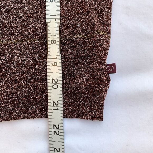 Anthropologie Ottod'Ame V Neck Tank Top Size S Brown Gold Copper $320 Party Fall - Picture 10 of 13